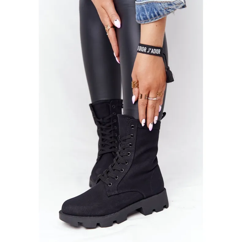 DAMESLAARZEN WORKERS ZWART HALEY 99117 BLK